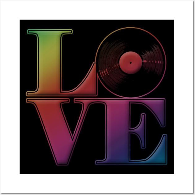 Vinyl Love Wall Art by bronzarino